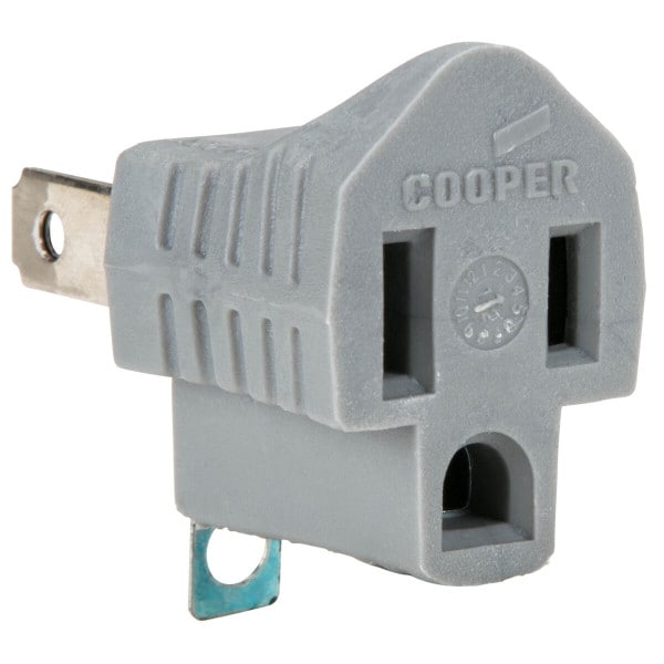 Eaton 419GY AC Power 3 Prong to 2 Prong Ground Lift Grounding Plug